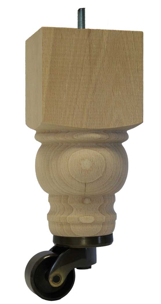 Colmar Wooden Furniture Legs with Castors