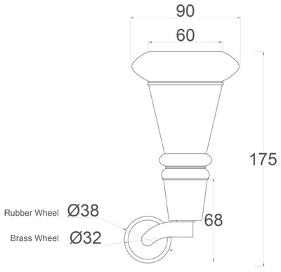 Faye Furniture Legs With Castors