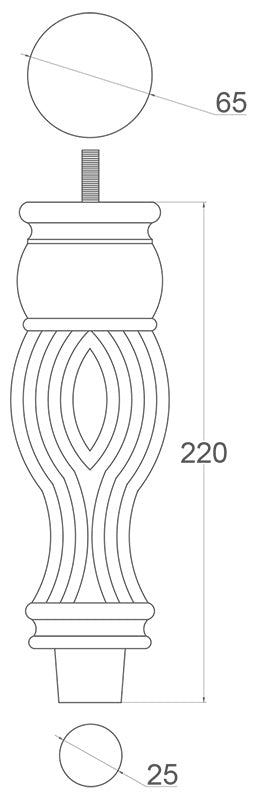 Elsworth Reeded Furniture Legs