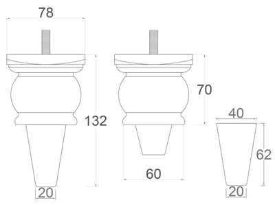 Porto Furniture Legs