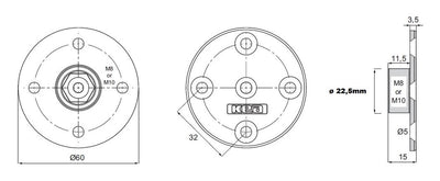 Scandinavian Premium Round Fixing Plate