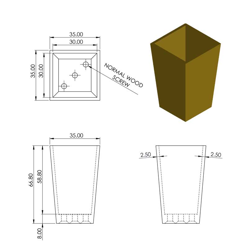 Savoy Narrow Polished Brass Cup