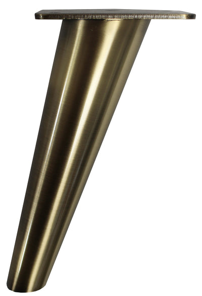 Tyrol Angled Metal Furniture Legs - Brushed Antique Brass Finish - Set of 4