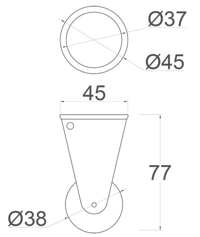 1 1/2 Inch (38mm) - Including Screws